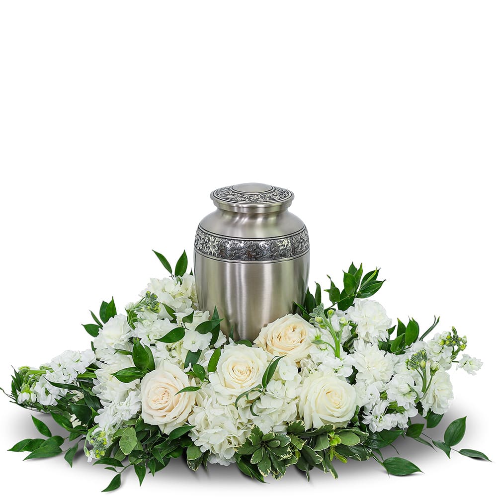Pure Serenity Cremation Tribute Flower Bouquet