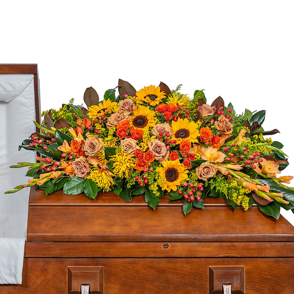 Sunset Serenade Casket Spray Flower Bouquet