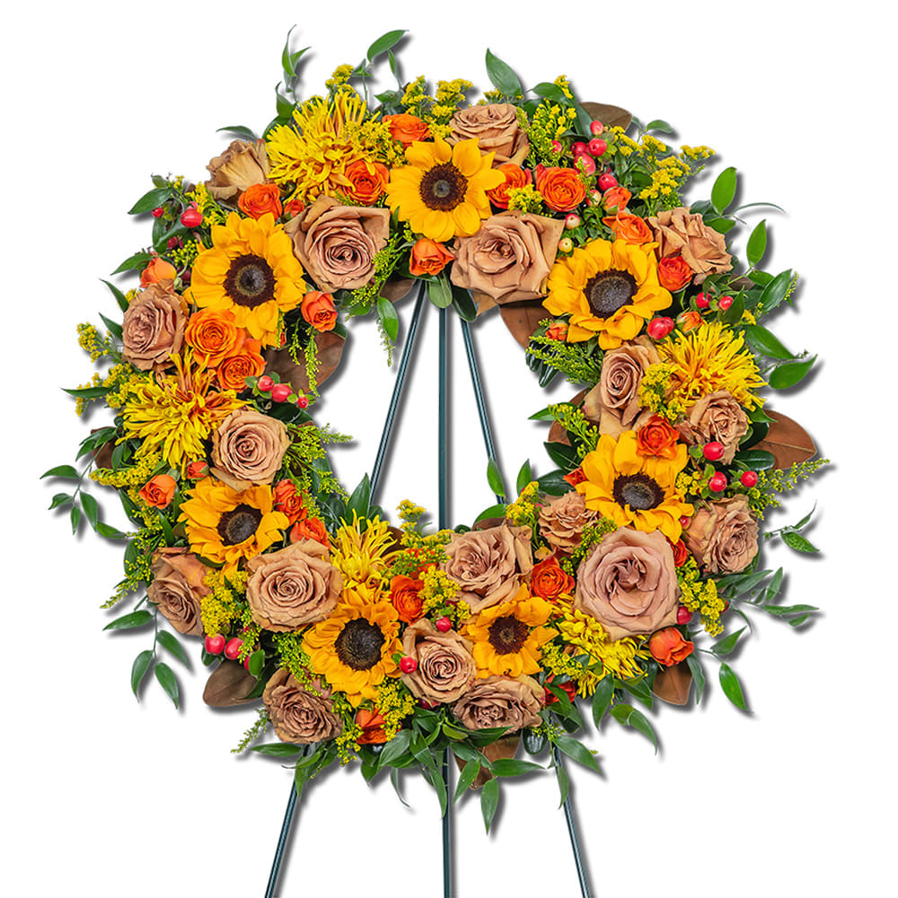 Sunset Serenade Wreath Flower Bouquet