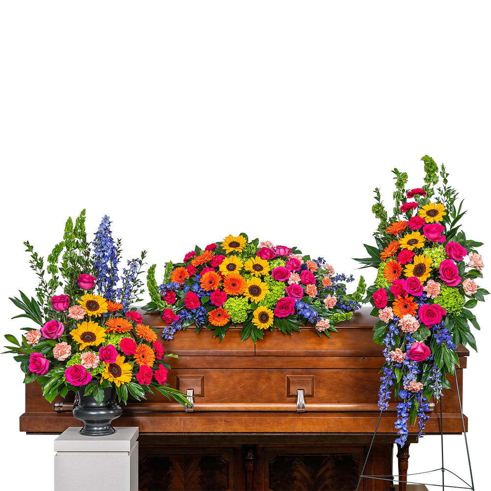 Forever Blooming Bright Trio Flower Bouquet