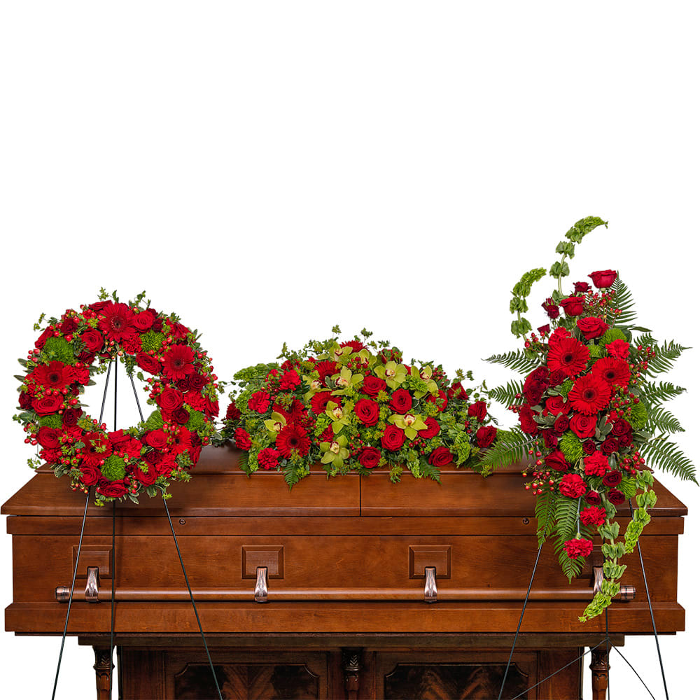Infinite Love Trio with Wreath Flower Bouquet