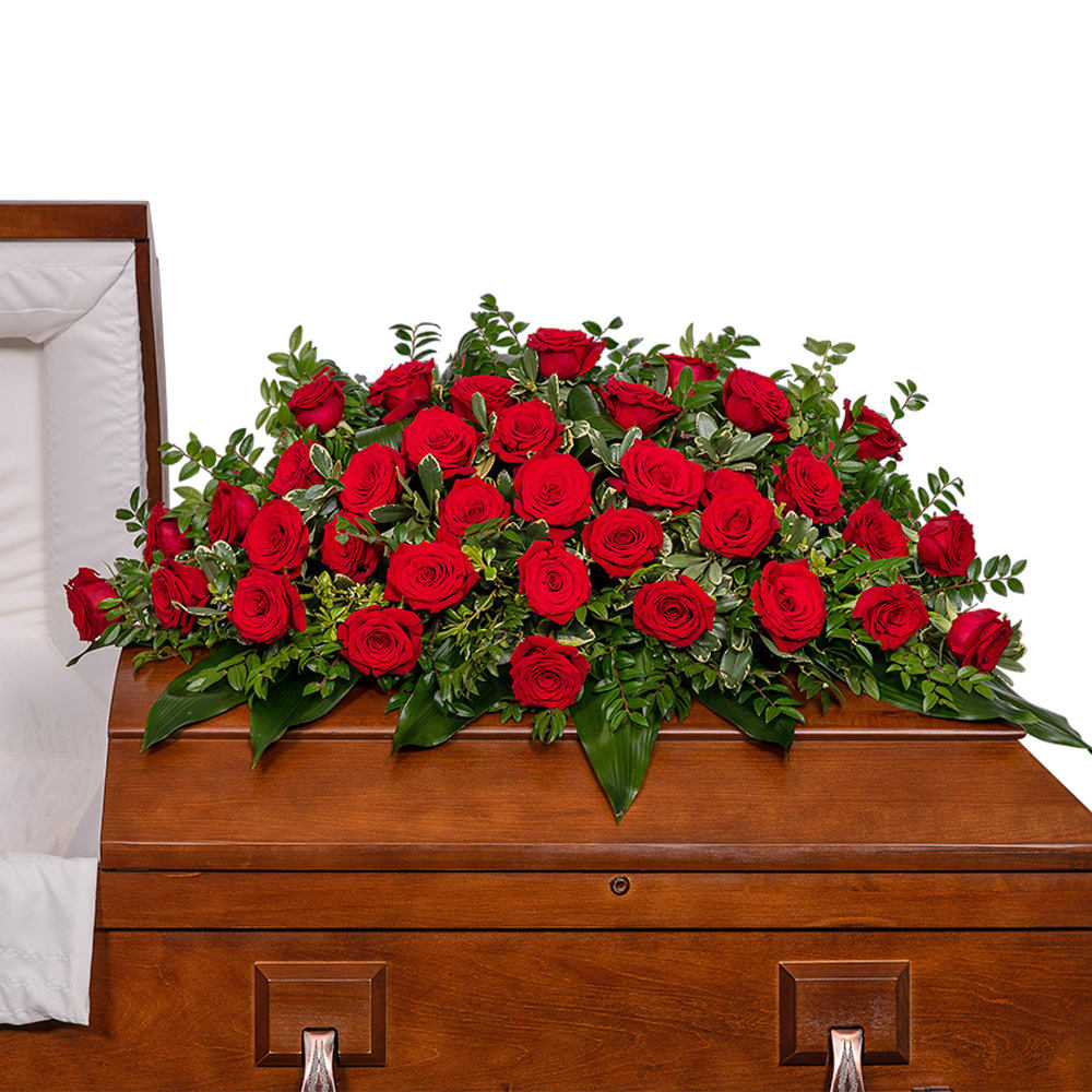 36 Rose Casket Spray Flower Bouquet