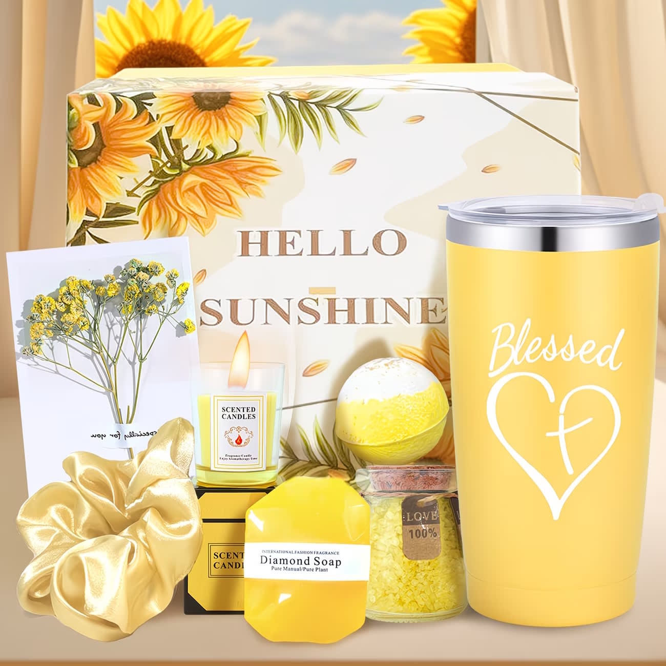 Hello Sunshine Spa Gift Box – Yellow Self-Care Gift Set