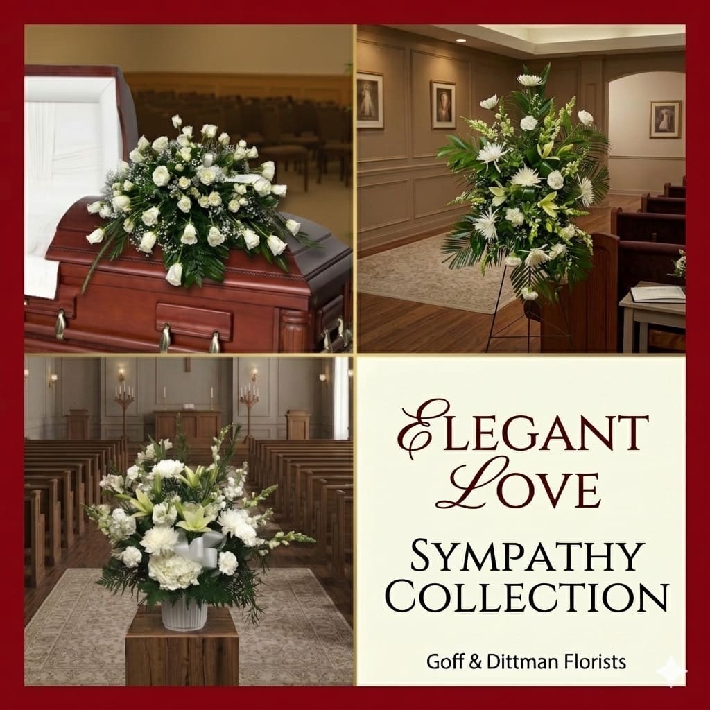 Elegant Love Sympathy Collection Flower Bouquet