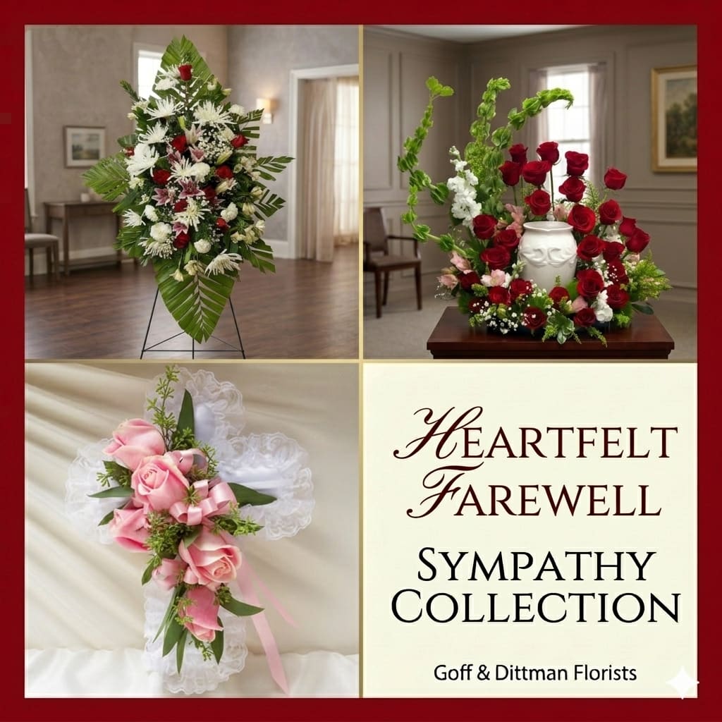 Heartfelt Farewell Sympathy Collection Flower Bouquet