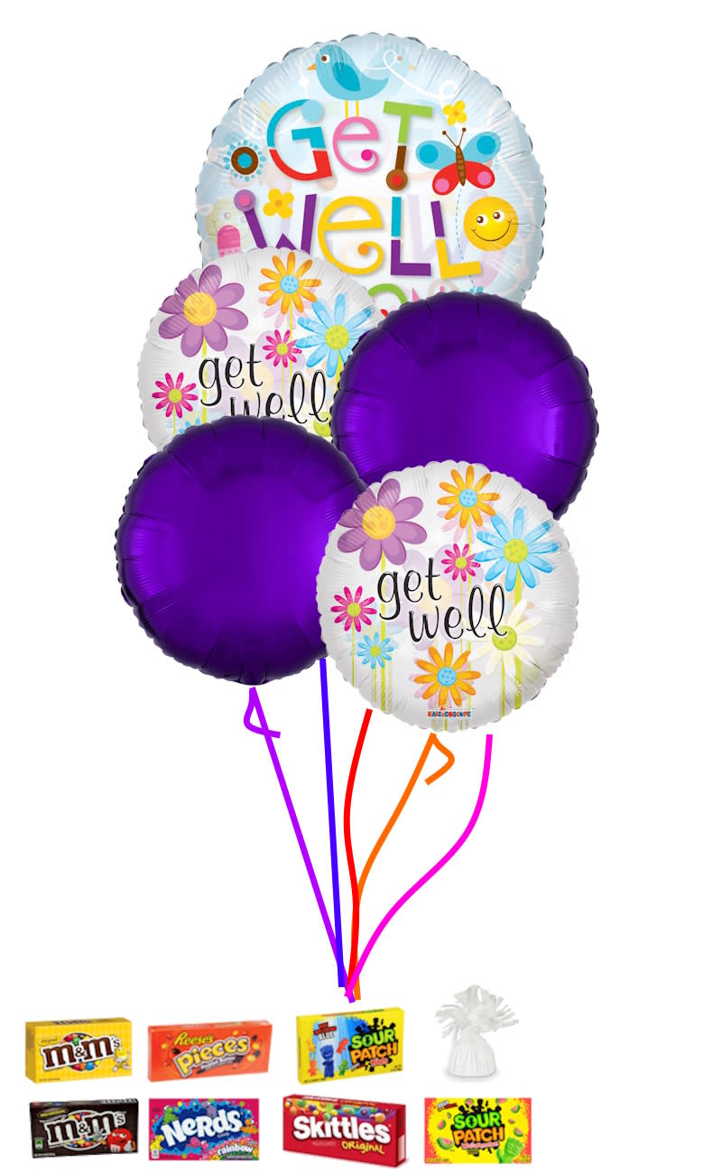 Get Well Soon Daisies Balloon Bouquet