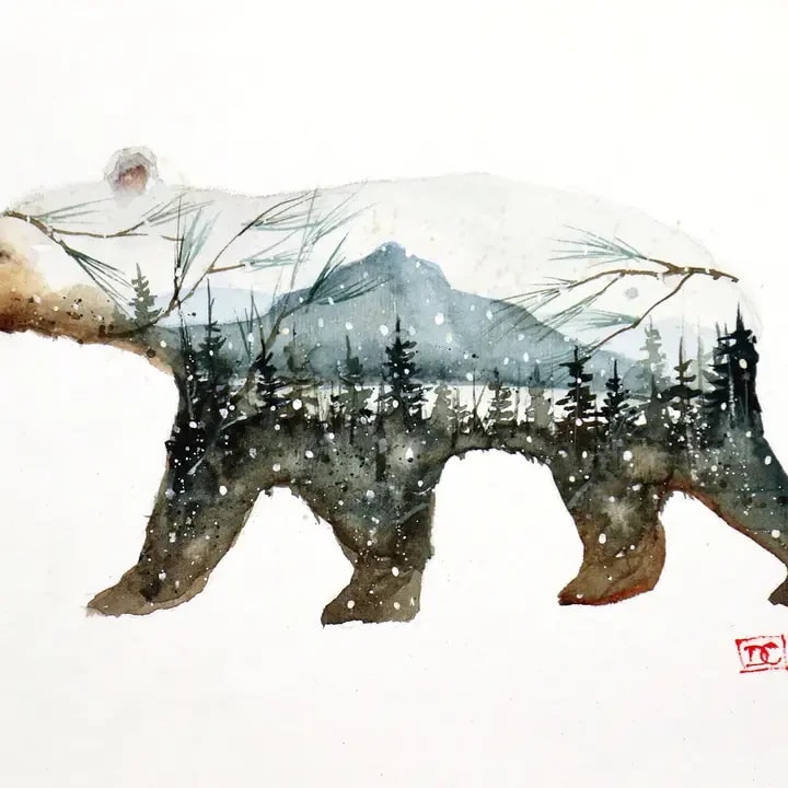 Forest Bear Flower Bouquet