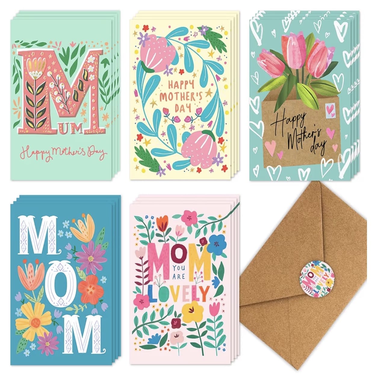 Mother's Day Card Flower Bouquet