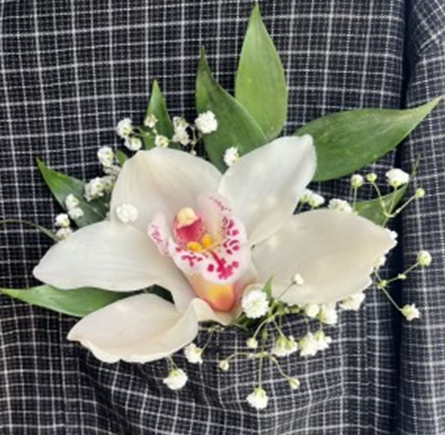 Orchid Pocket Boutonniere