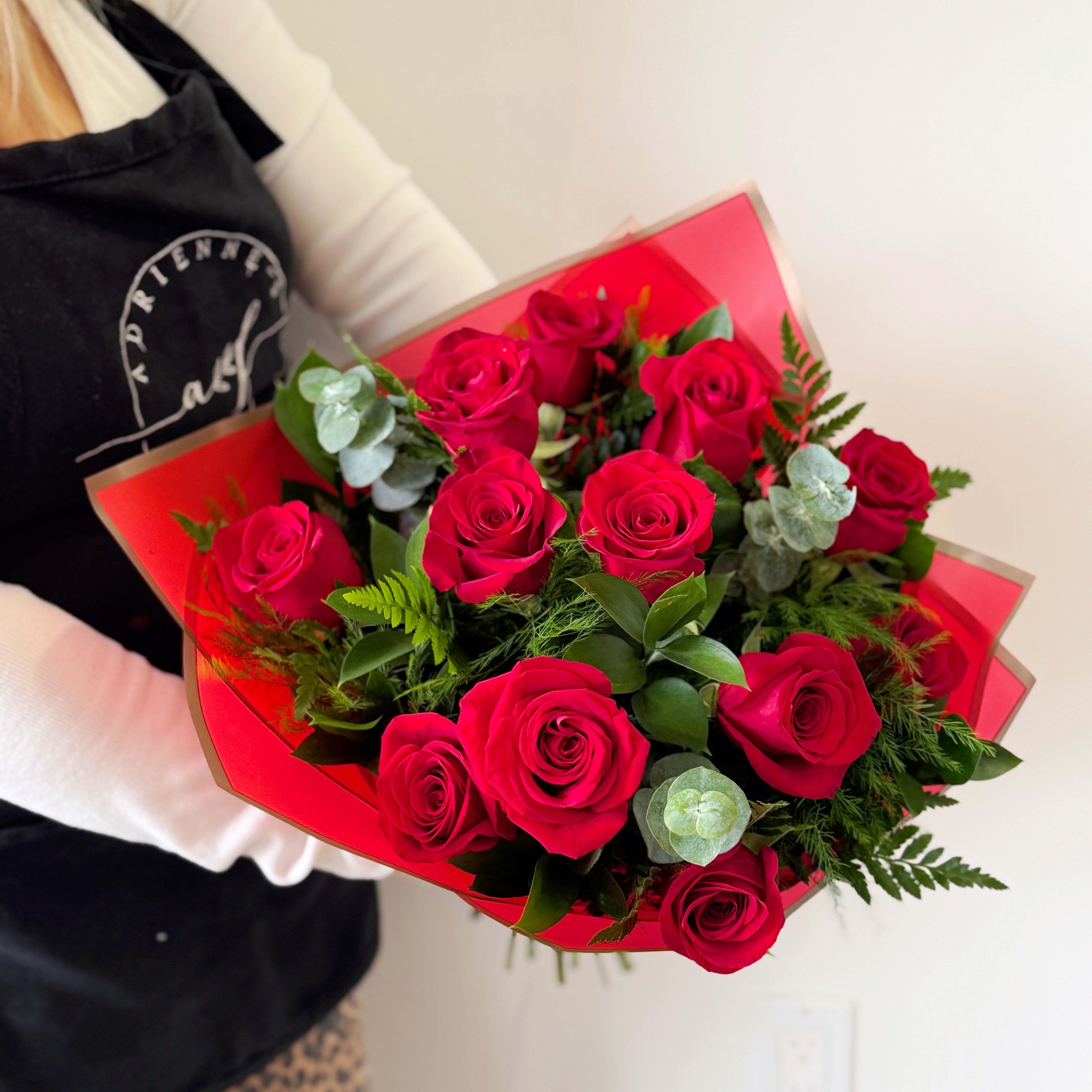Red Rose Dozen Bouquet