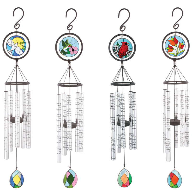 35" Stained Glass Sonnet Chime Flower Bouquet