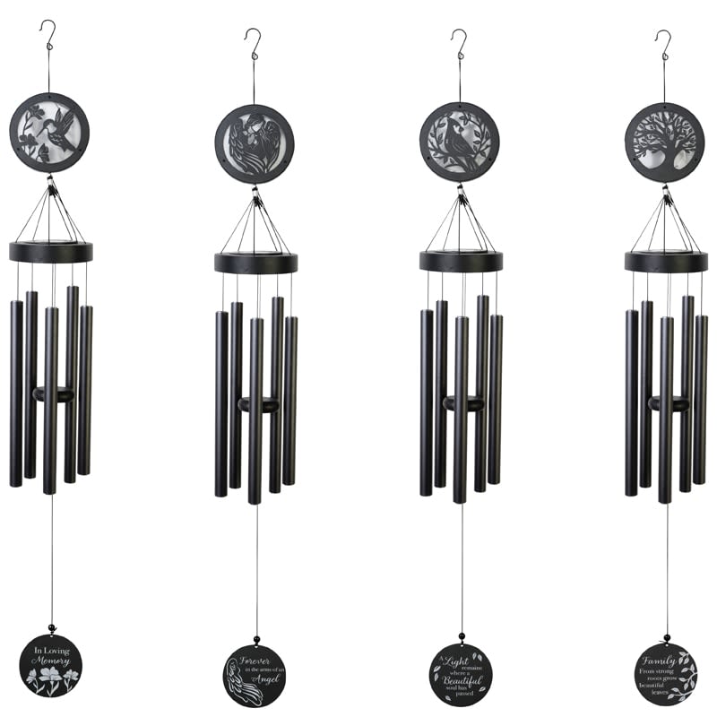 45" Solar Chime Flower Bouquet