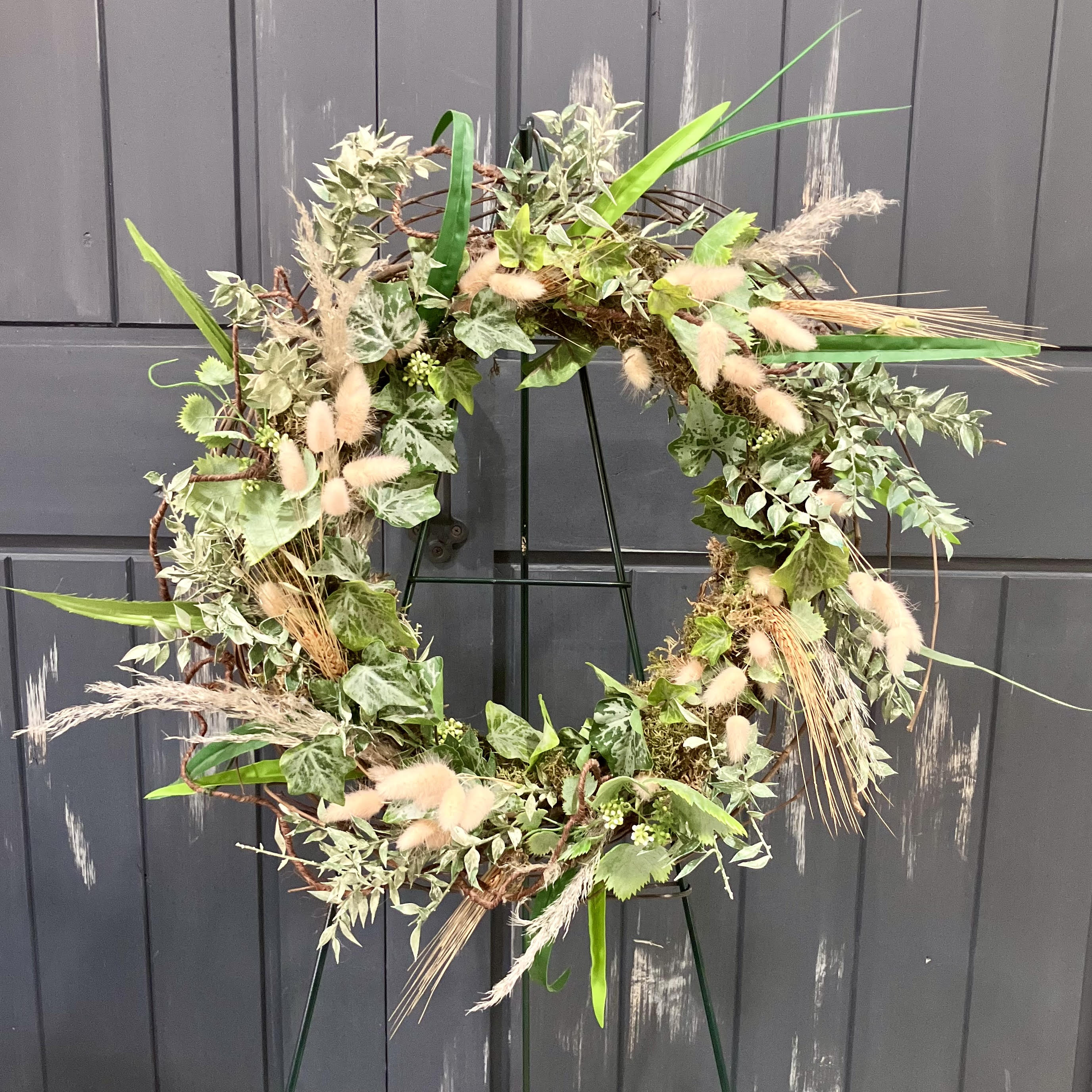 Organic Bunny Tail Wreath Flower Bouquet
