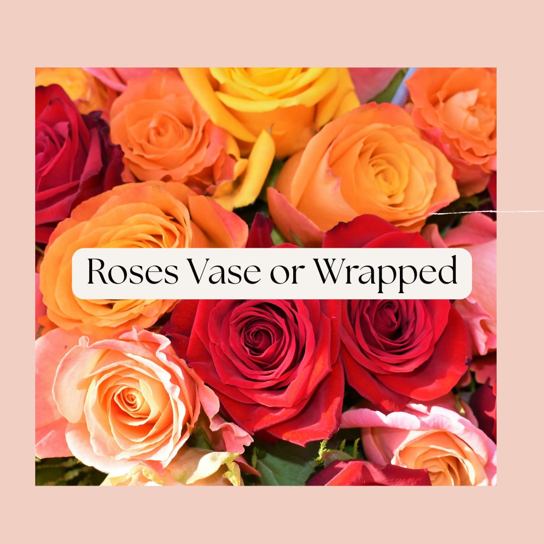 Roses in Vase Starting at Flower Bouquet