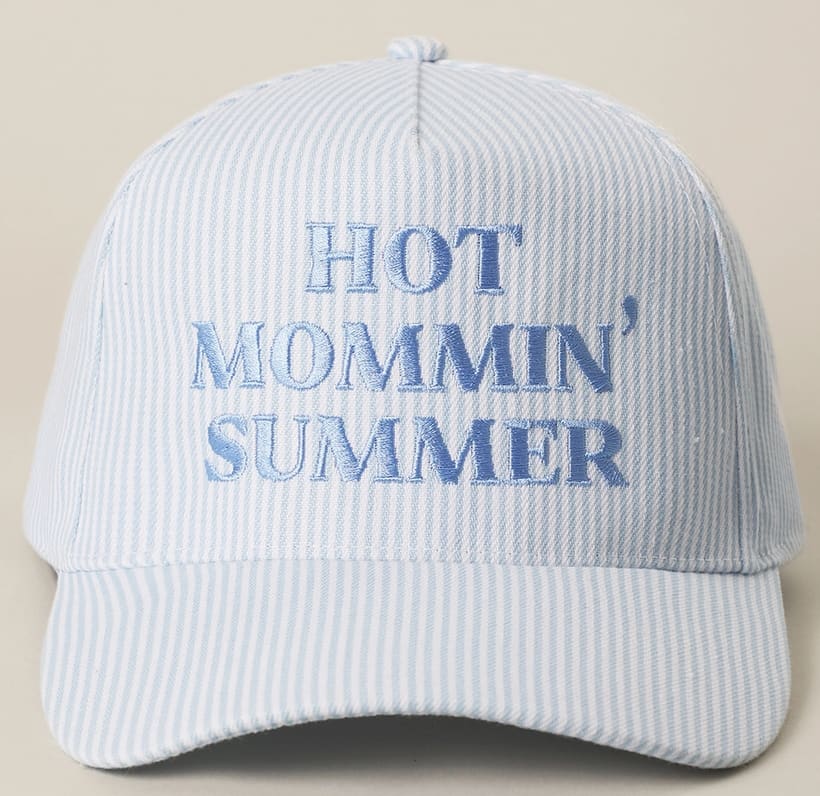 Blue Hot Mommin' Summer Hat Flower Bouquet