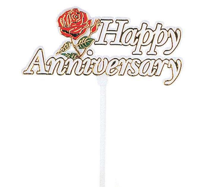 Happy Anniversary Pick with Rose