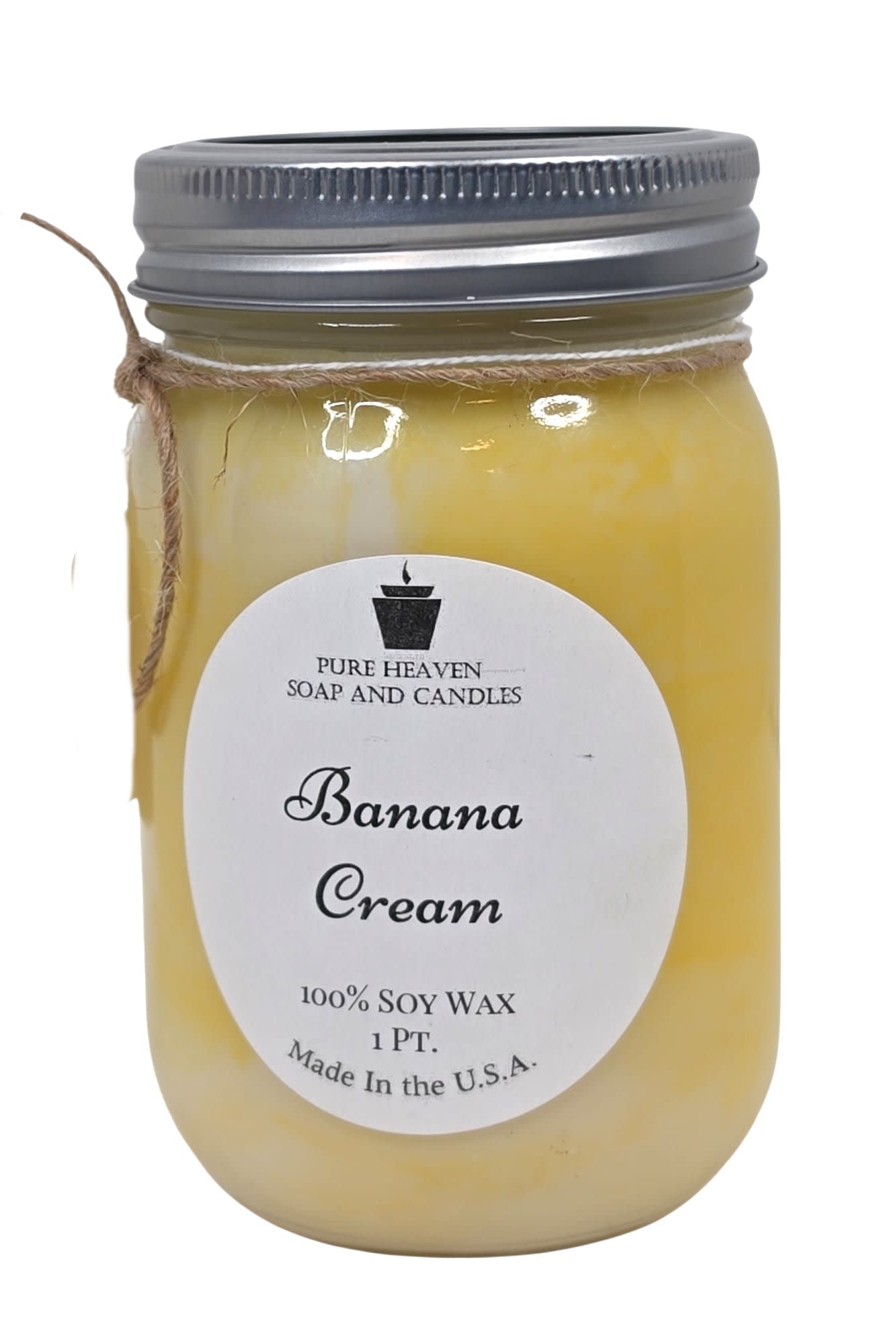 Banana Cream Soy Candle | Sweet Dessert Scented Mason Jar Candle