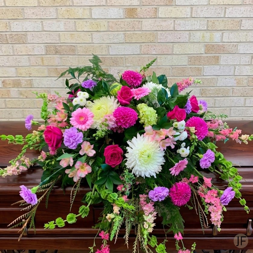 Rose & Ivory - Floral Casket Spray