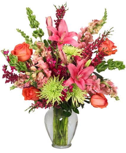 Follow My Heart Vase of Flowers
