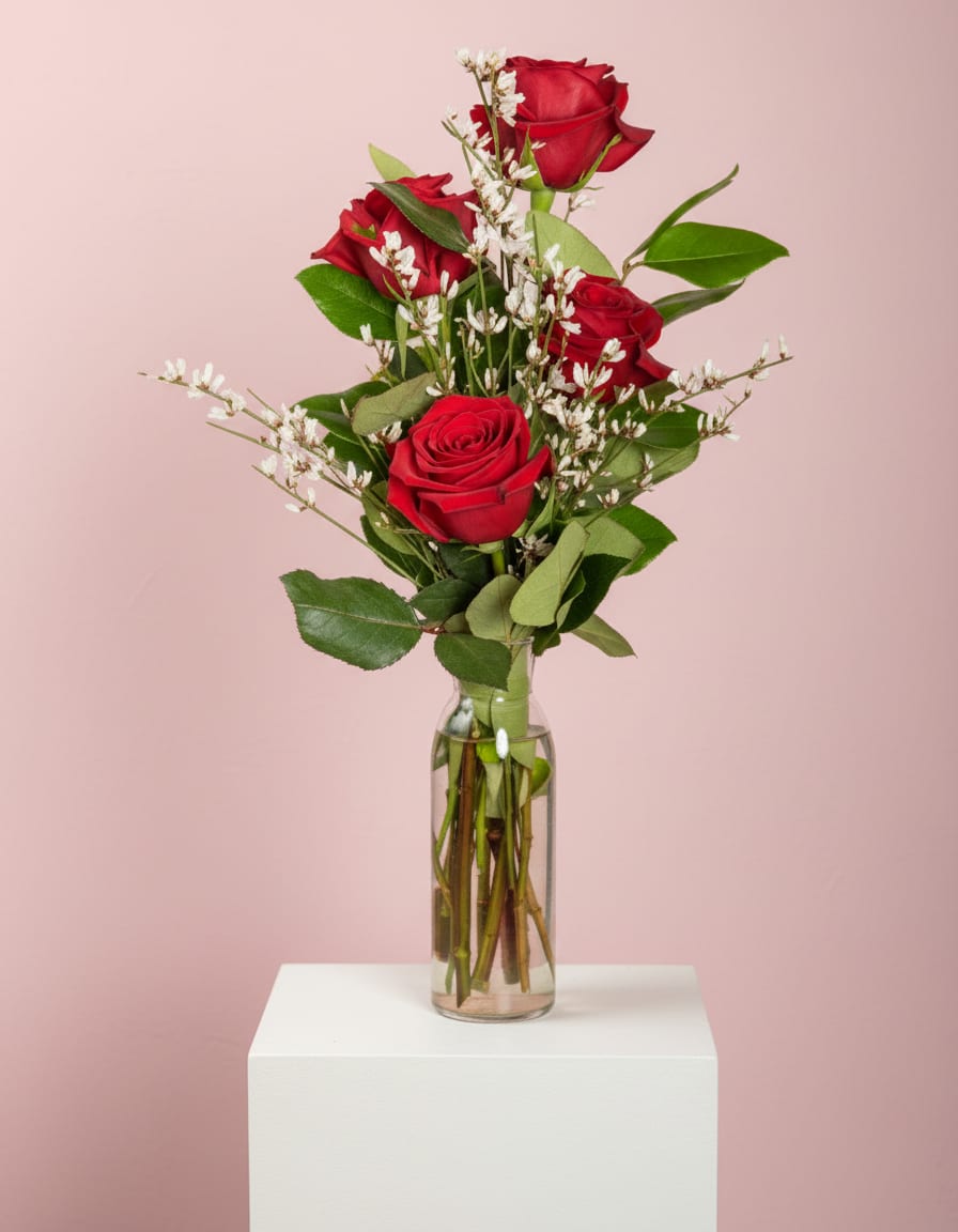 Four Rose Bud Vase