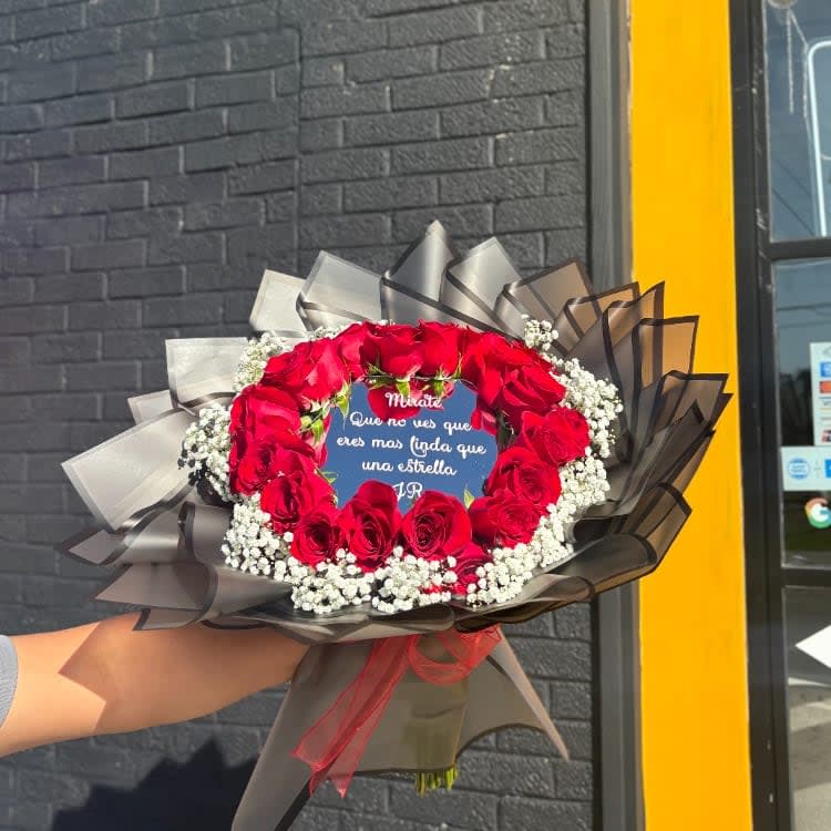 Mamma Mia! For My Queen! ( You choose the short phrase for the mirror) On instructions please Flower Bouquet