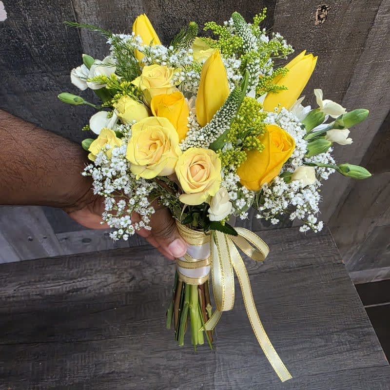 Prom Handheld Bouquet White & 1 More color (PICKUP ONLY ITEM) NO DELIVERY