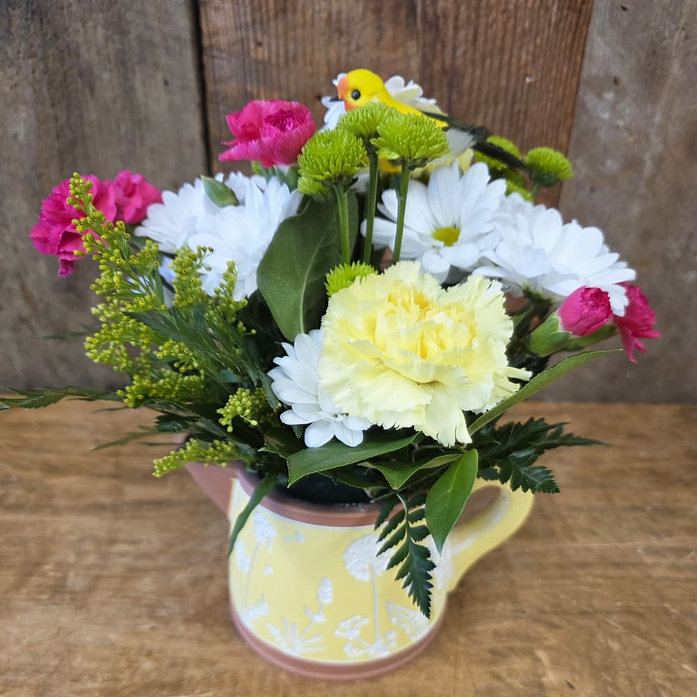 Judy's Watering Can Bouquet Flower Bouquet