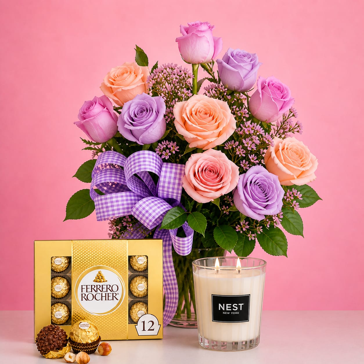 Mom Dozen Roses Flower Bouquet