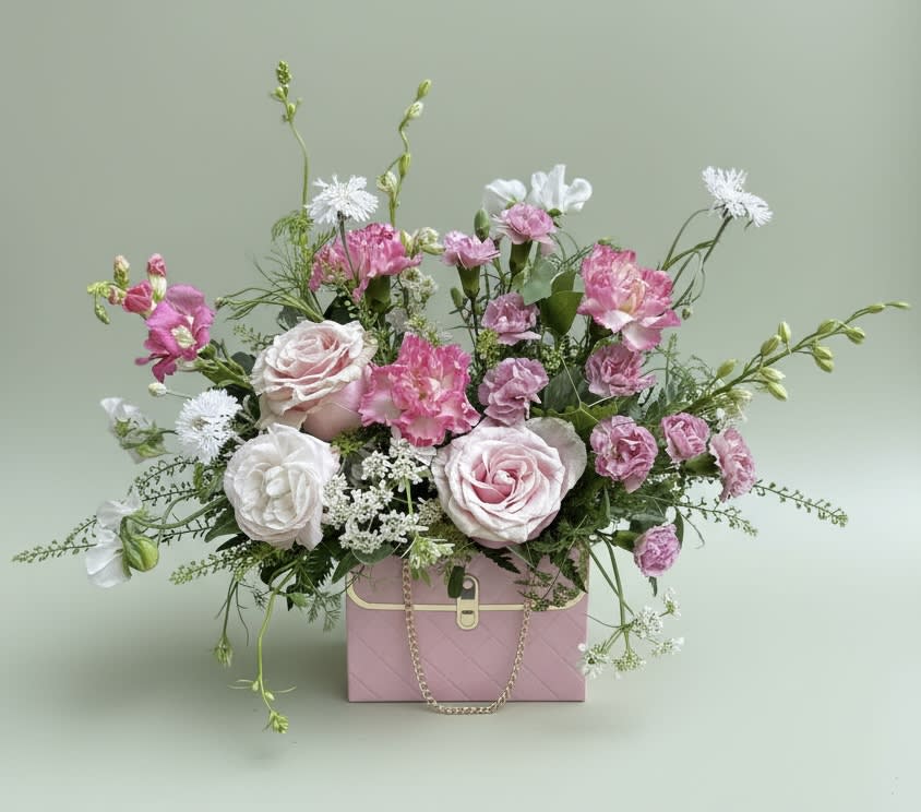 Taylor J Pink Purse Flower Bouquet
