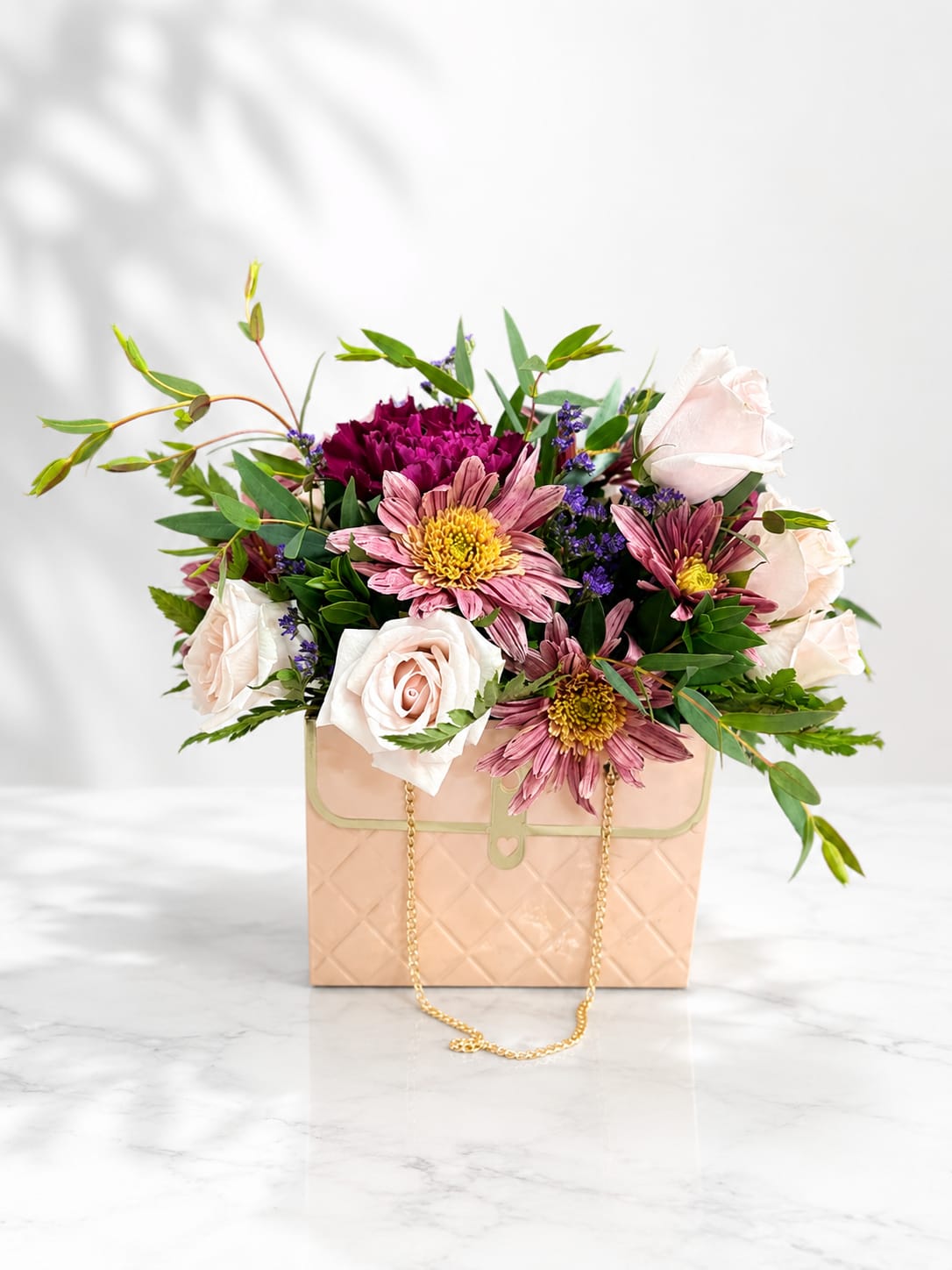 Charm and Cherish Purse Flower Bouquet