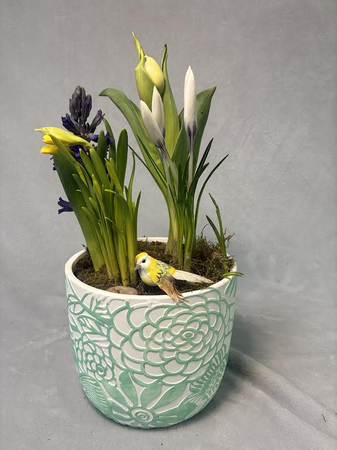 Hand Painted Bulb Garden