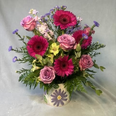 WATERCOLORS PURPLE Flower Bouquet