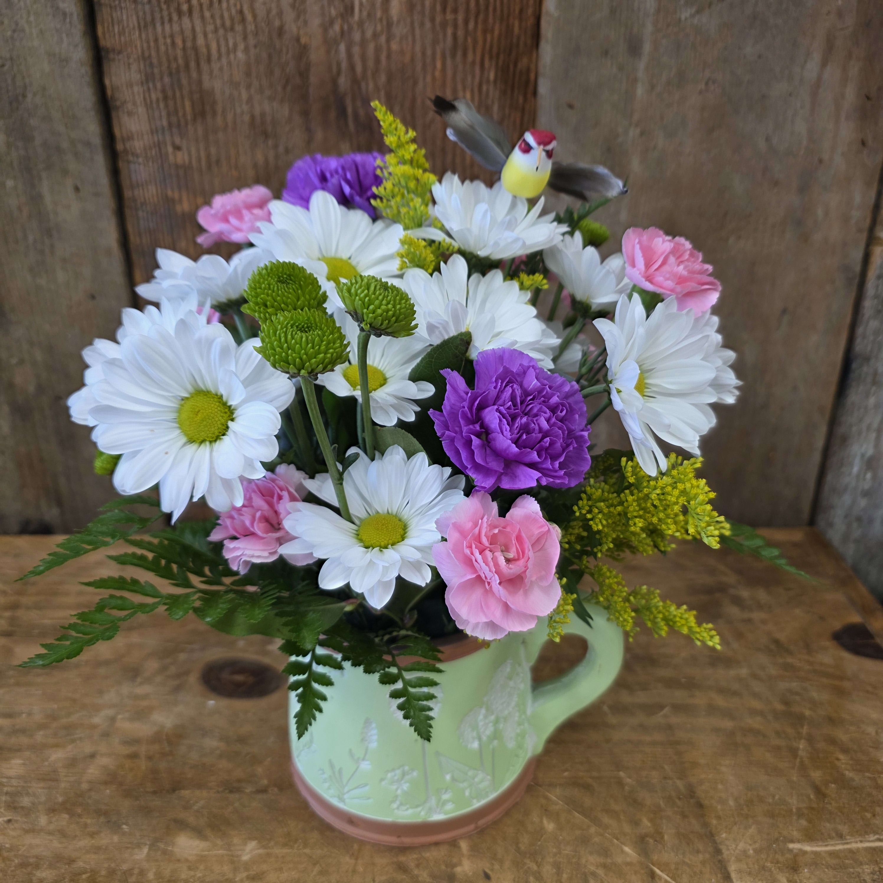 Judy's Watering Can Bouquet Flower Bouquet