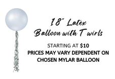 18" balloon w/ twirl Flower Bouquet