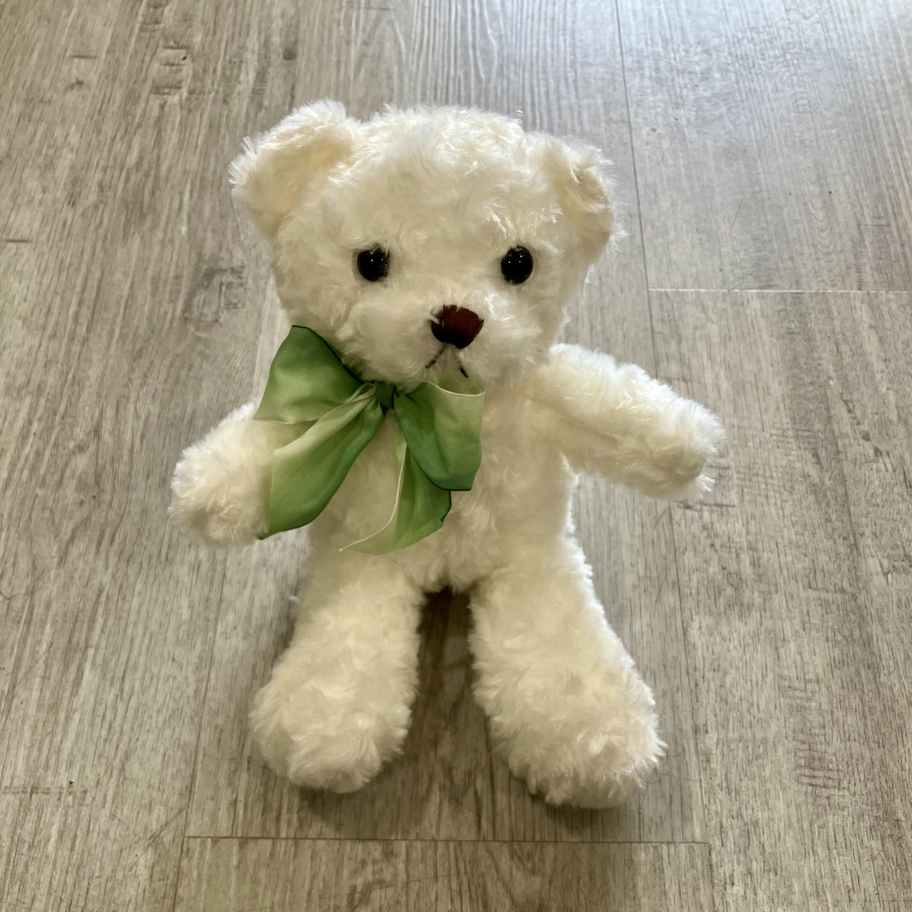 Adorable snuggles white bear Flower Bouquet
