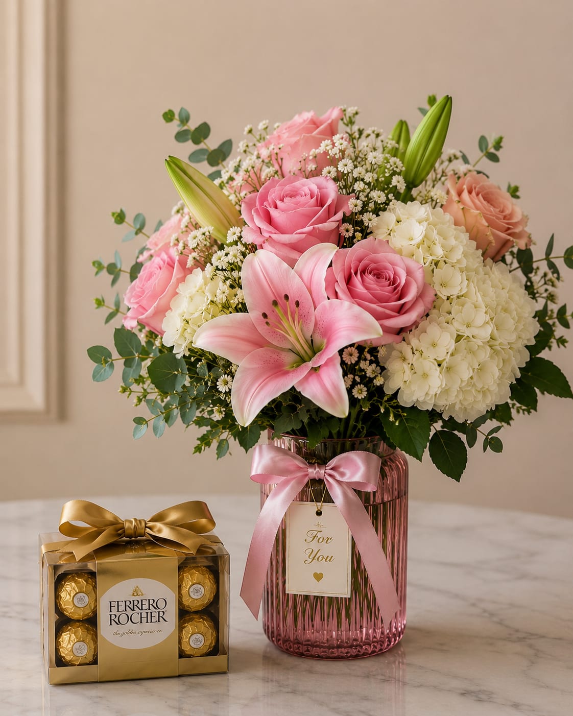 Sweet Stems & Treats Flower Bouquet