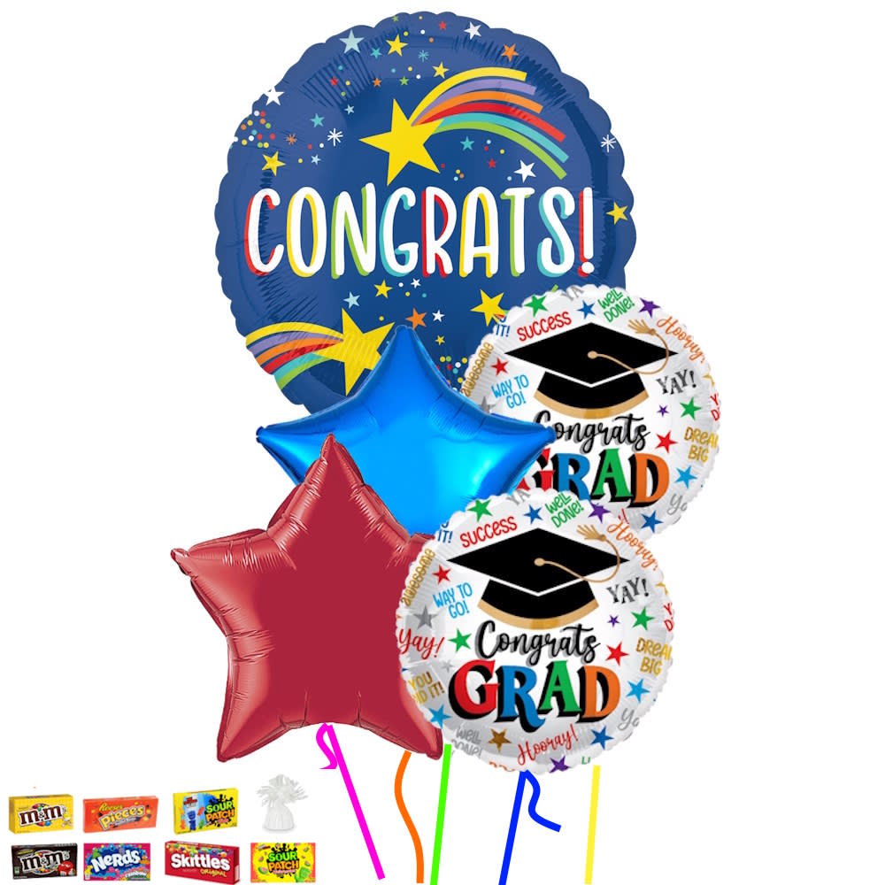 Congrats Grad Balloon Bouquet Flower Bouquet