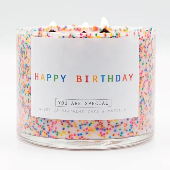 3 Wick Happy Birthday Candle