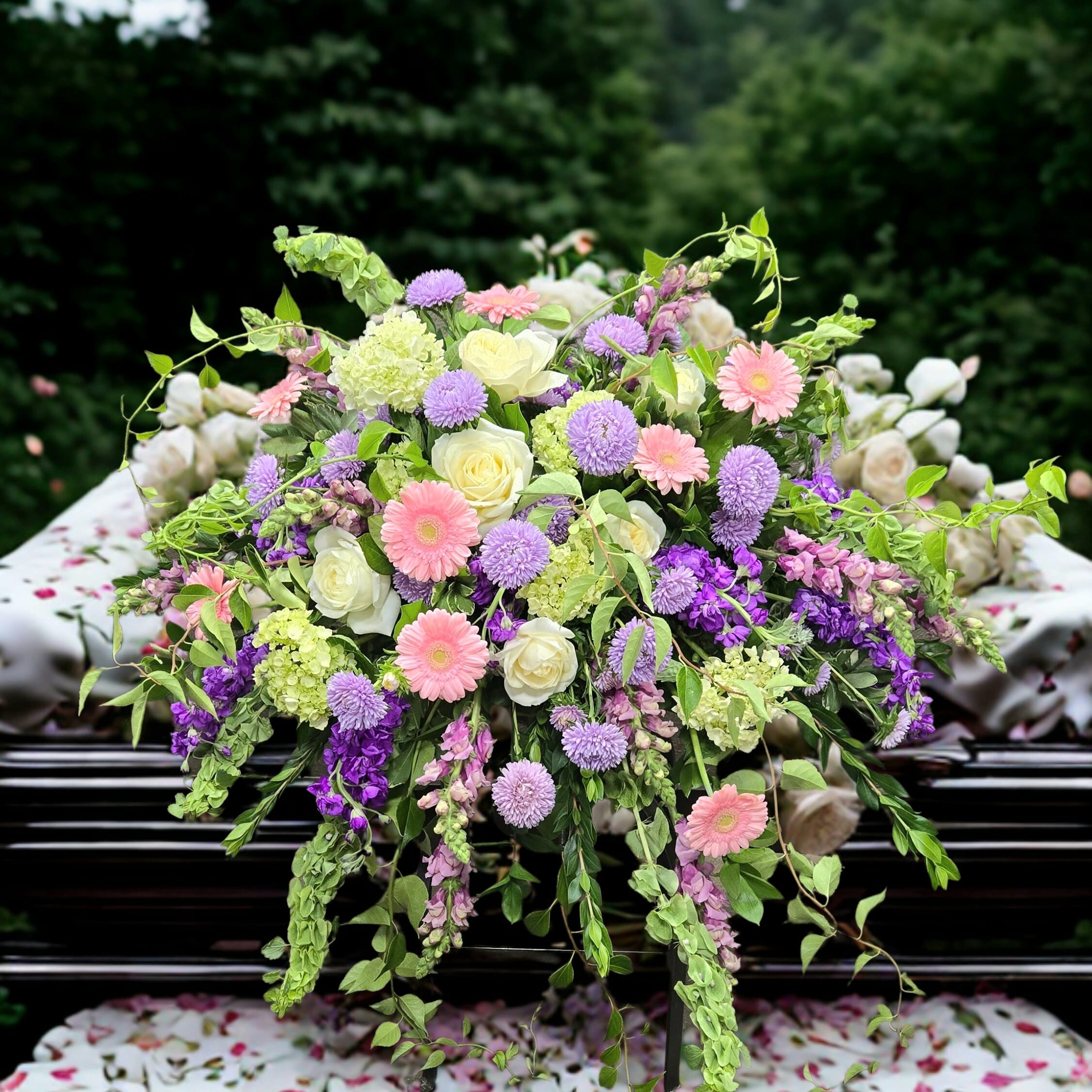 Pastel Memories Casket Spray