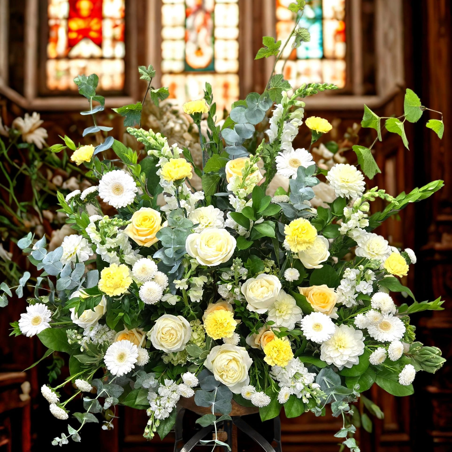 Cherished in White - Altar Arrangement