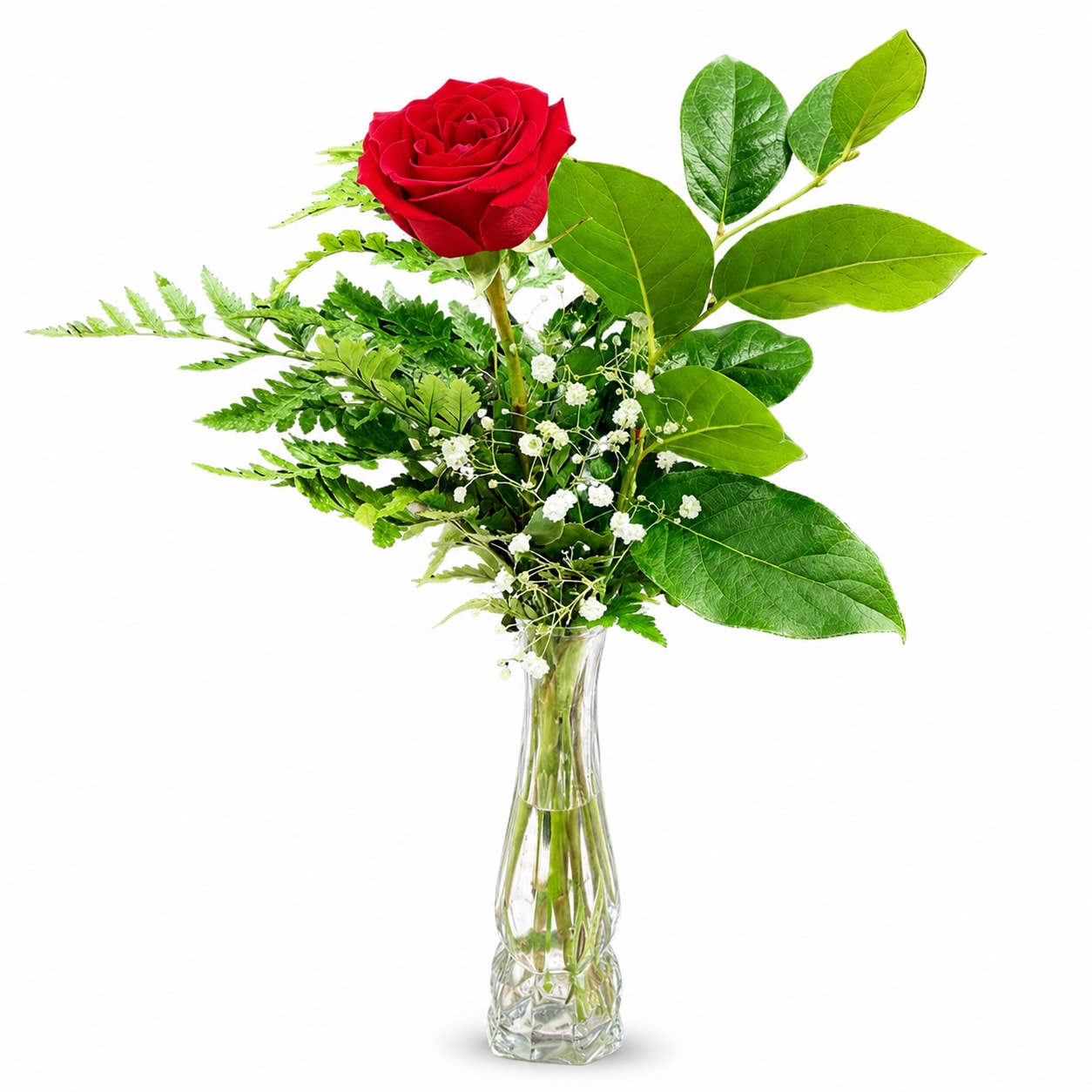 Single Red Rose Vase