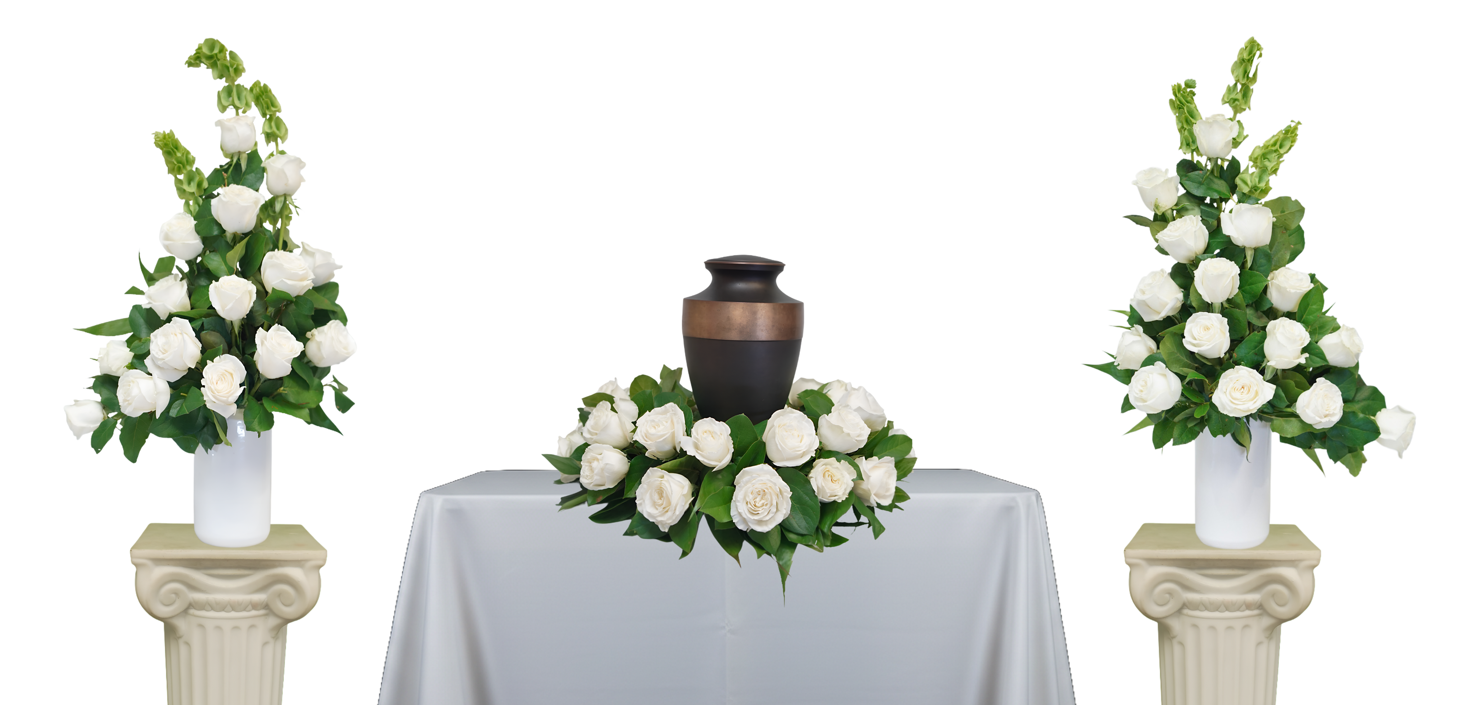 SAU-7 Set de urna en rosas con vases de ceramica Flower Bouquet