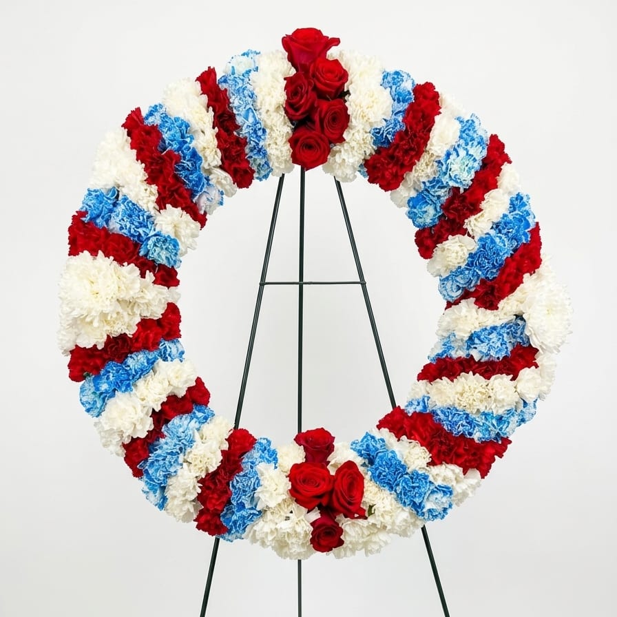 Veterans Tribute Wreath Flower Bouquet
