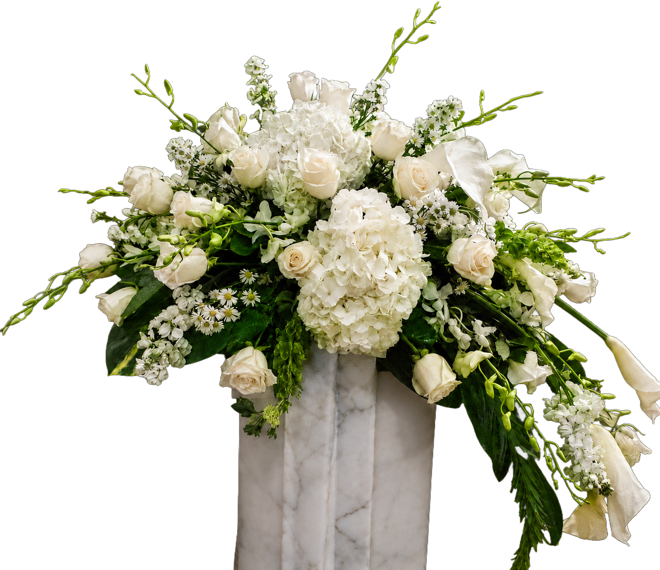 AF-22 Arreglo de rosas, lirios cala, hortensias y orquídeas