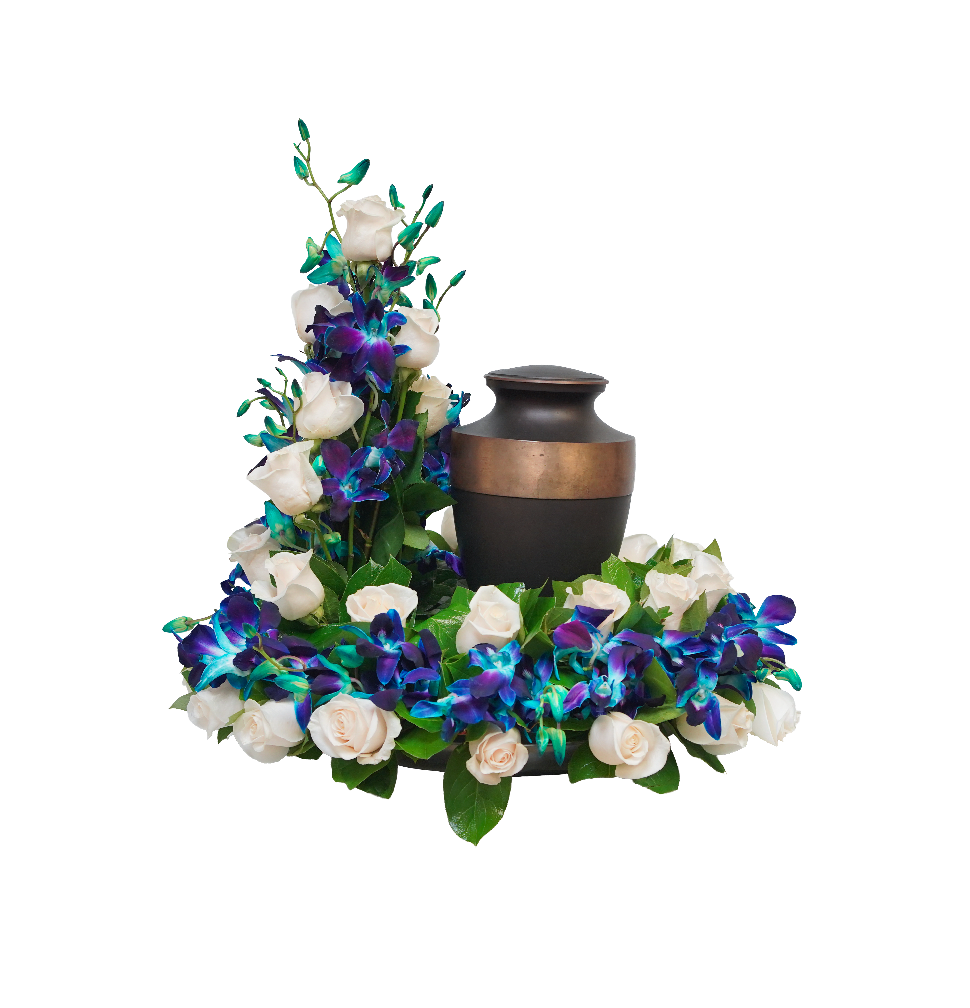 AU-5 Arreglo para urna de rosas y orquídeas Flower Bouquet