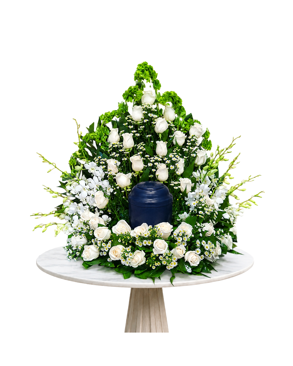 AU-8 Arreglo para urna de rosas y orquí­deas