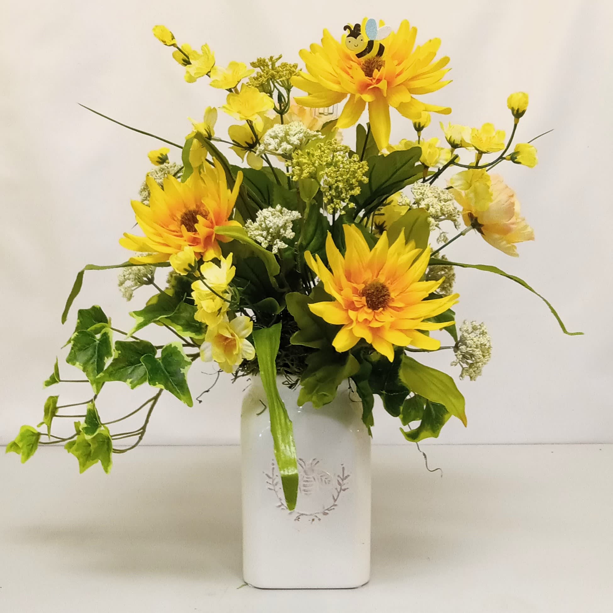 Yellow Mellow Flower Silk Flower Bouquet