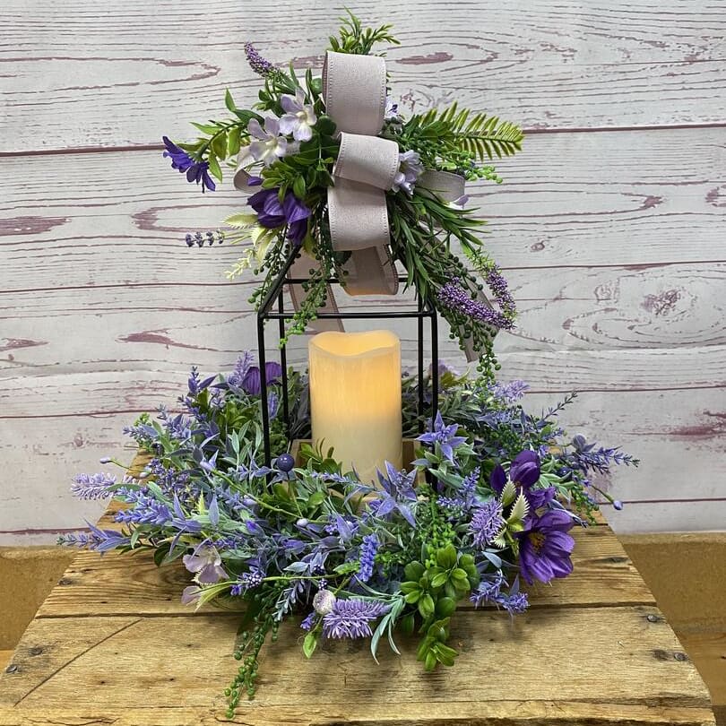 Spring Splash Silk (Artificial) Lanterns Flower Bouquet