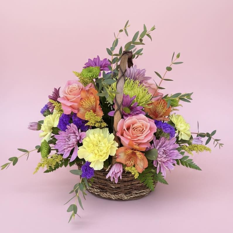 Summer Basket Flower Bouquet