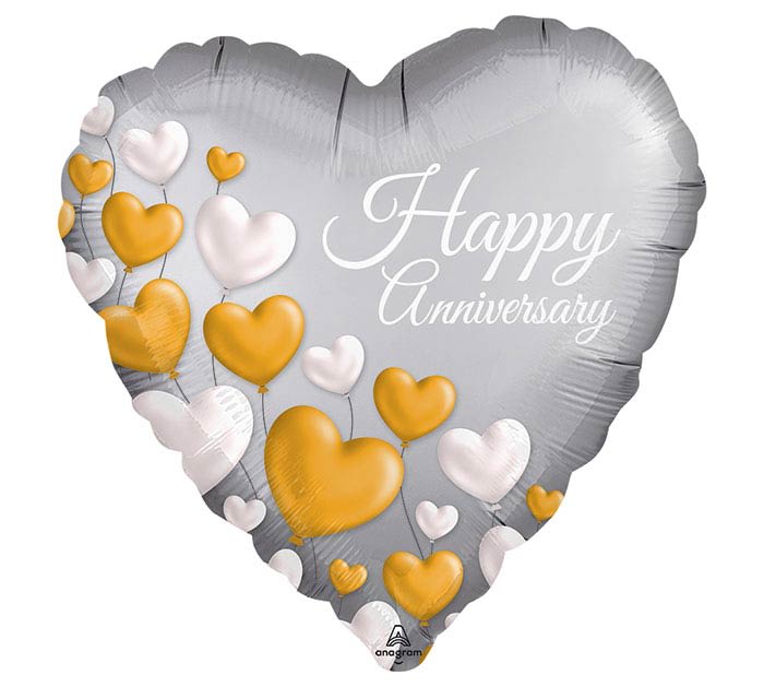 18'' ANNIVERSARY PLATINUM BALLOON